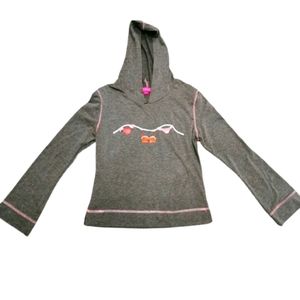 Etta t-shirt light weight hoodie with embroidery